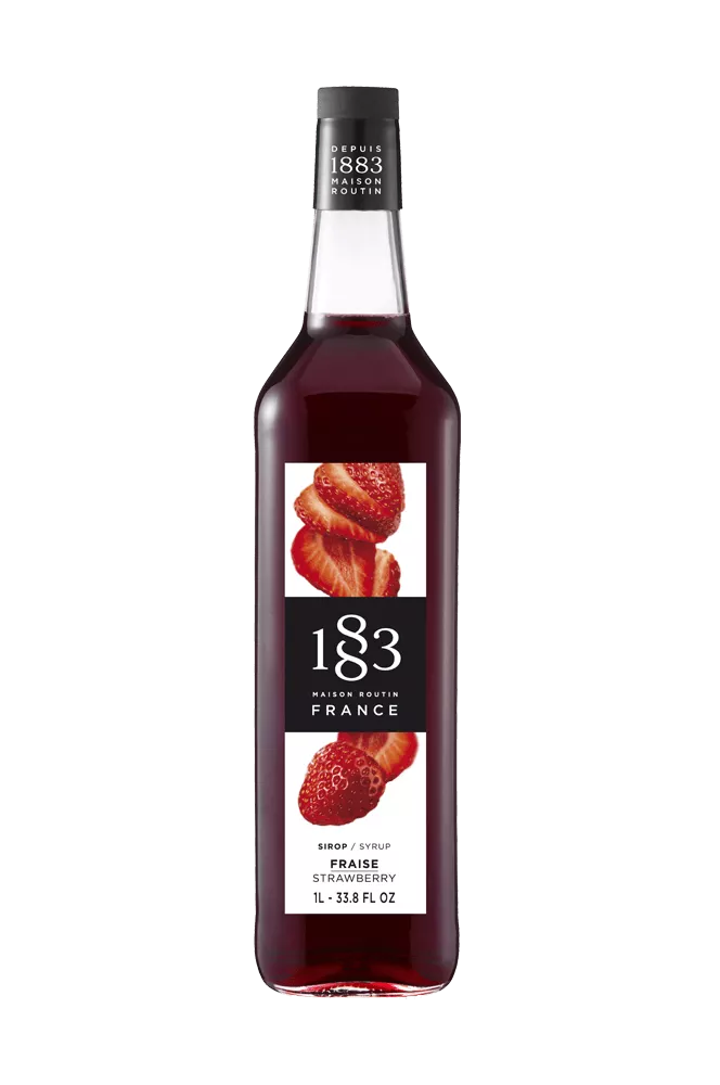 1883 Strawberry Syrup 1L Plastic