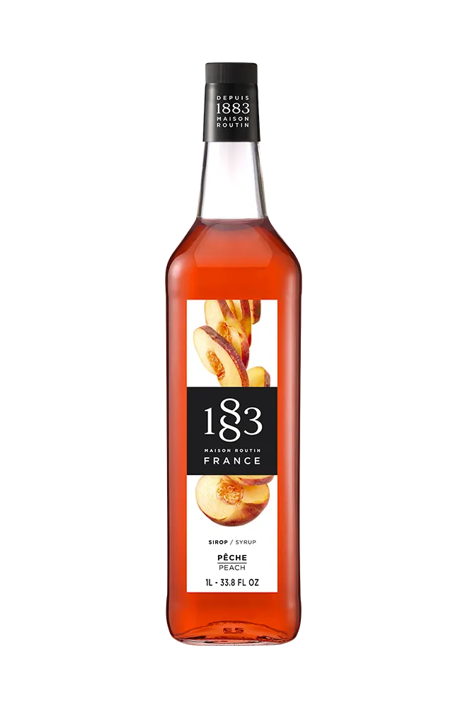 1883 Peach Syrup 1L Plastic