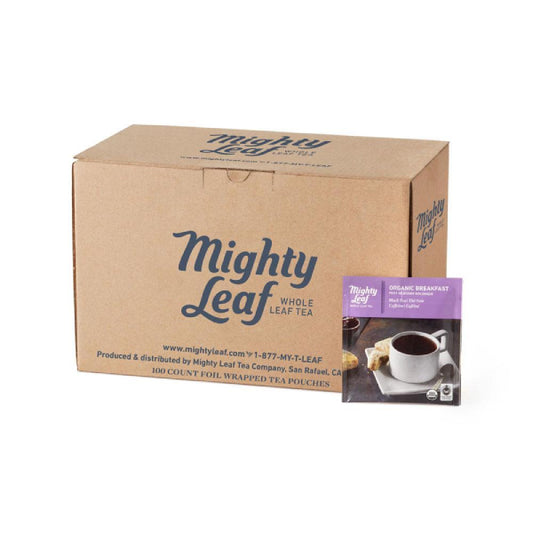 MIGHTY LEAF Organic Breakfast Tea 100 Pouch Box