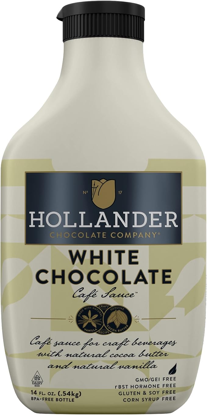 HOLLANDER SQUEEZE WHITE CHOCOLATE SAUCE 14 oz