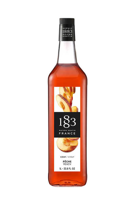 1883 Peach Syrup 1L Plastic