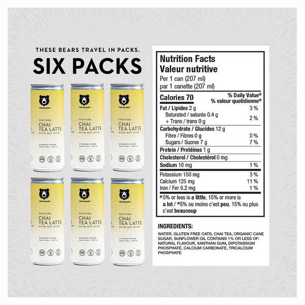 Two Bears Chai Tea Latte Can 6x207ml