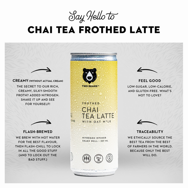 Two Bears Chai Tea Latte Can 6x207ml