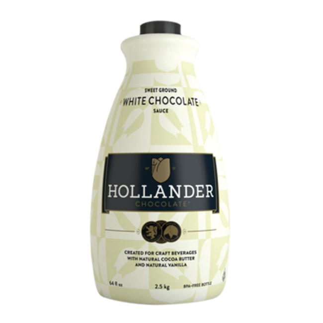 HOLLANDER SWEET GROUND WHITE CHOCOLATE SAUCE 64 oz