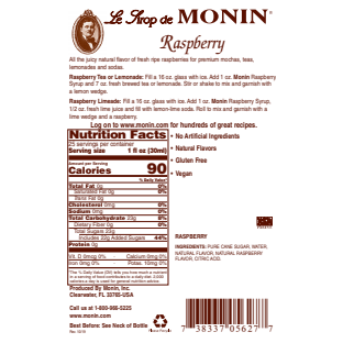 Monin Raspberry Syrup 750mL